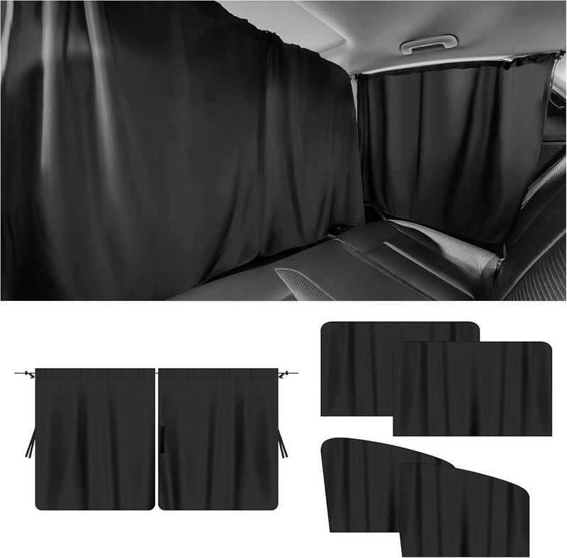 Stacool 5PCS Car Window Shades Kit,Car Privacy Window Cover for Light Blocking and Privacy,Universal CCar Sunshade for Baby CCar Accessories Interior for Sleeping Traveling Camping (5PCS) - Image 1